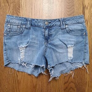 Paris Blues Distressed Jean Shorts